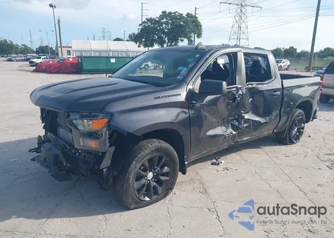 2023 Chevrolet Silverado 1500 2Wd Short Bed Custom из США, поврежденный, VIN 1GCPABEK9PZ201340